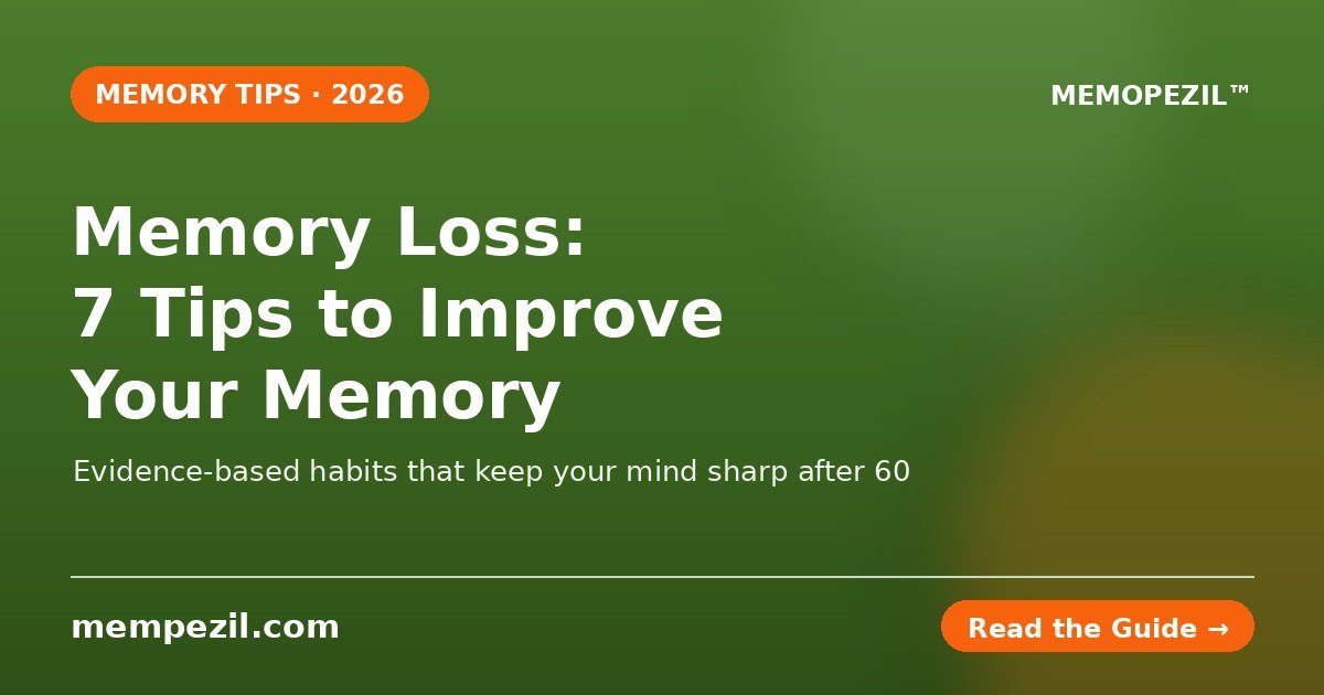 Memory loss: 7 tips to improve your memory — Memopezil Blog